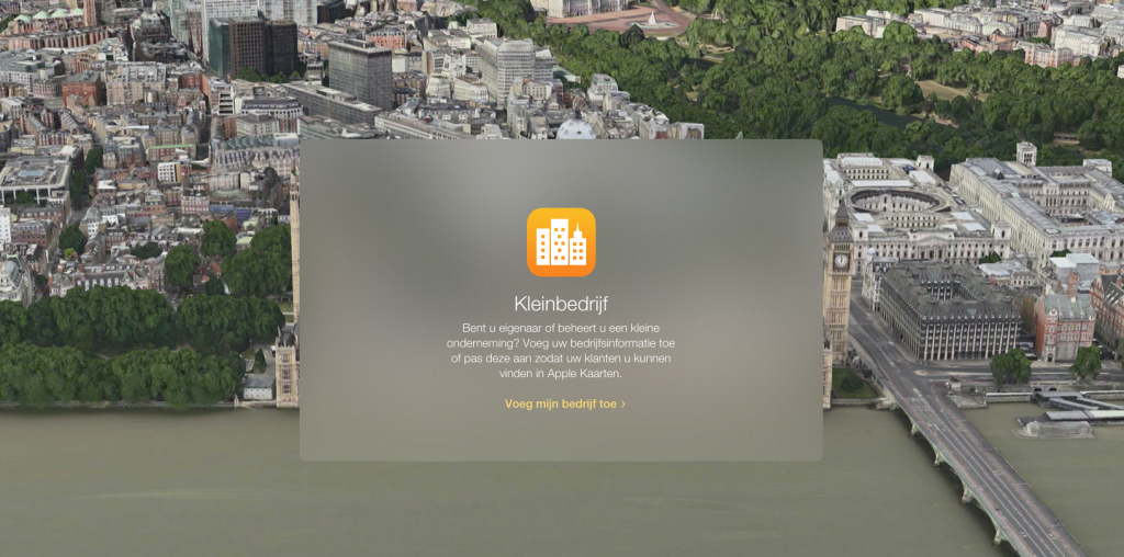 Apple Maps Connect instellen