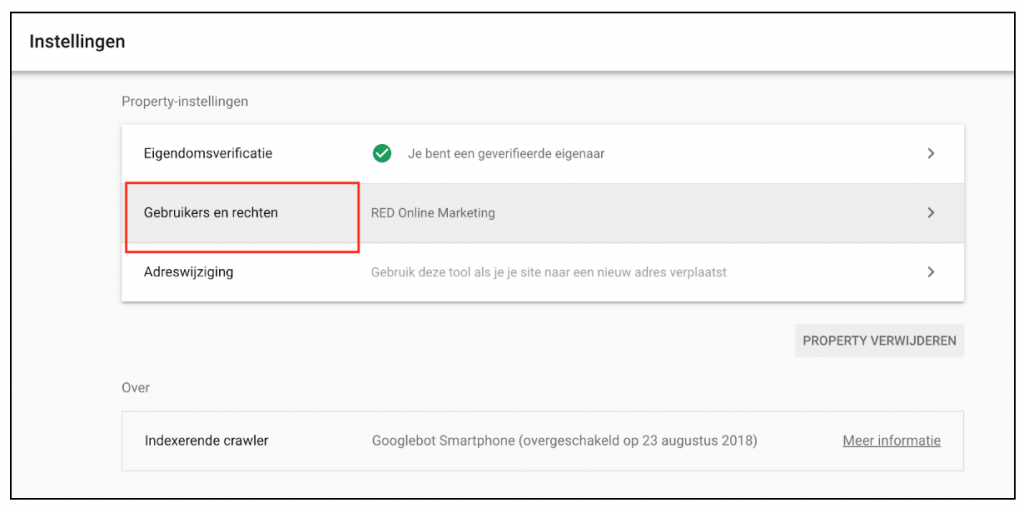 Google Analytics Instellingen Gebruikers en Rechten