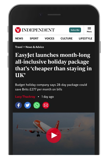 Voorbeeld EasyJet
