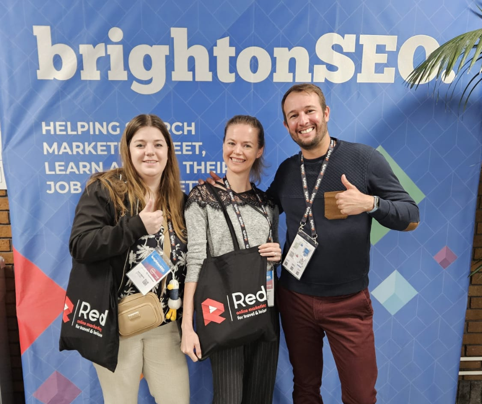 Team Red Online Marketing op Brighton SEO in april 2025