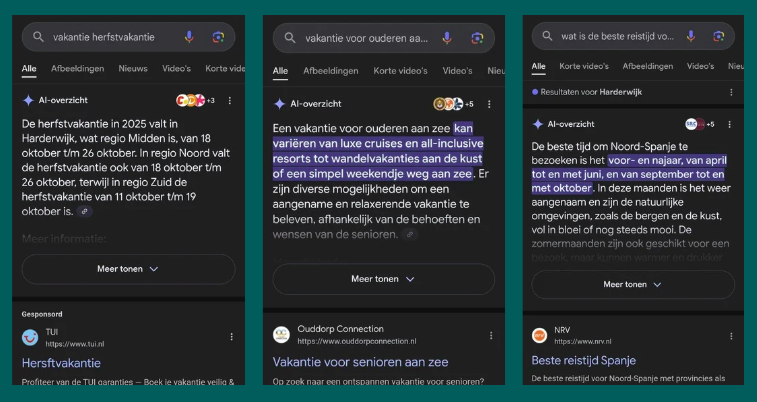 AI Overviews gezien in Nederland