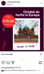 European Sleeper nachttrein Meta-campagne