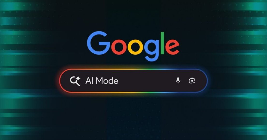 Screenshot van Google AI Mode zoekbalk: de nieuwe conversationele zoekervaring van Google